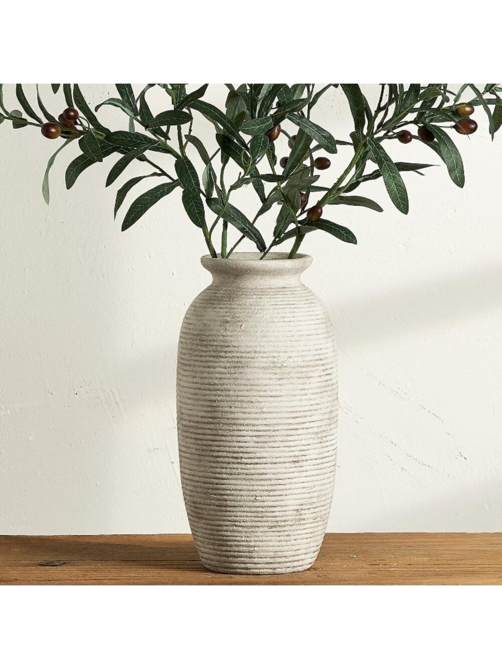 12.5" Large Ceramic Flower Pampas Vases Rustic Farmhouse Tall Pottery Home Decor